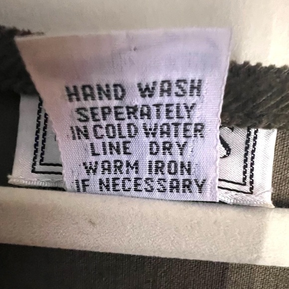 Vintage 90s S. Roberts Brown Corduroy Button Down Long Sleeve Maxi Dress SZ L - Picture 7 of 7